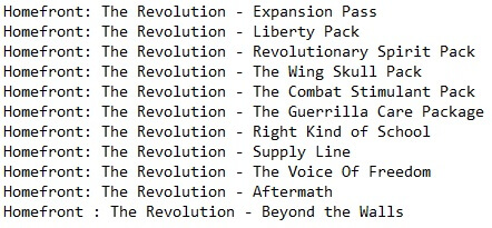 Homefront: The Revolution Homefront: The Revolution